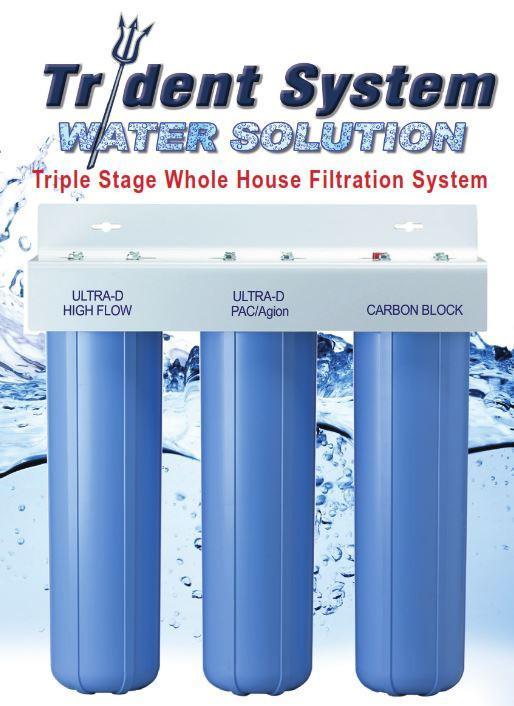 AlkaViva Trident 3-Stage Whole House Filter Optimum Chlorine Removal